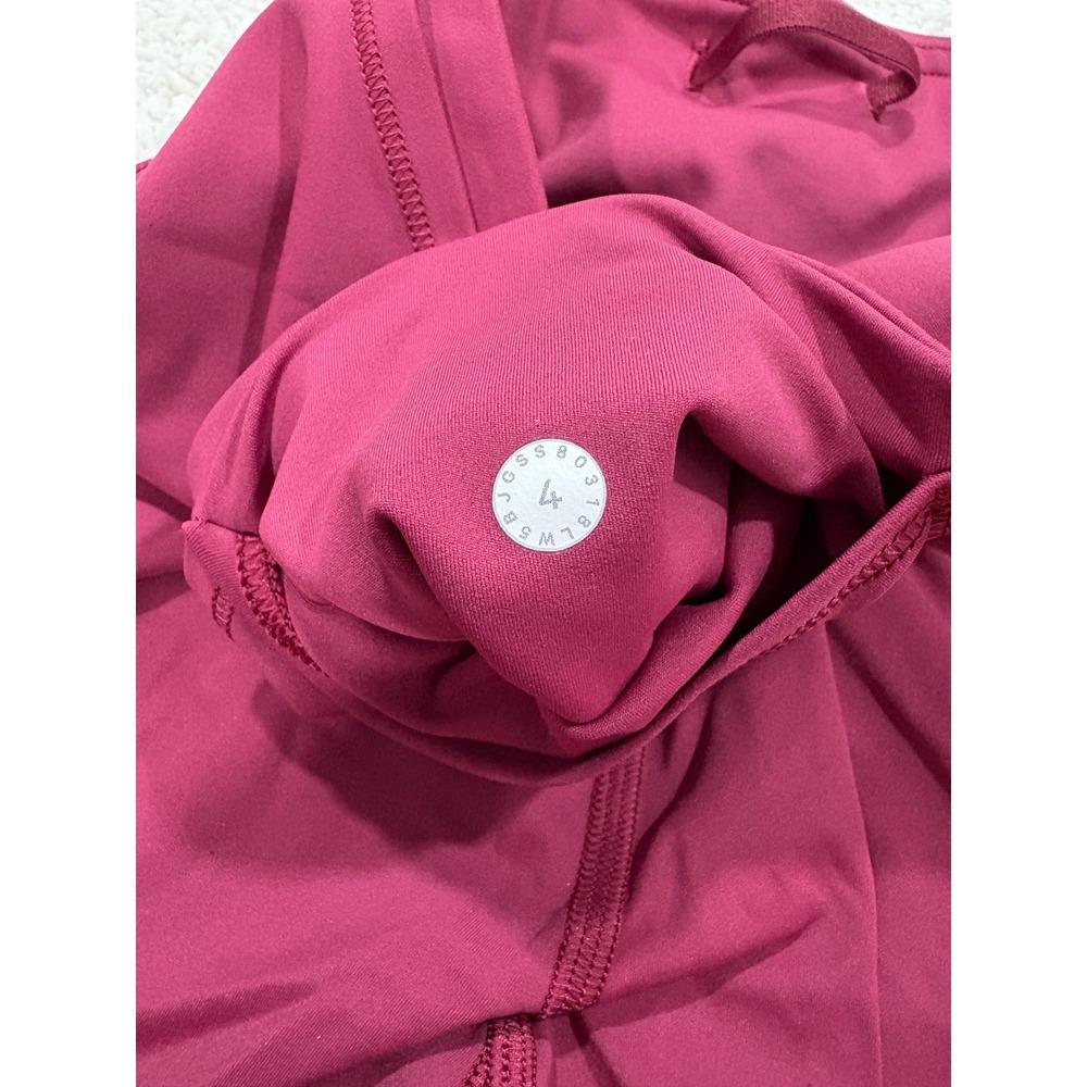 Lululemon Fast & Free 7/8 Tight II *Nulux 25" Star Ruby Violet Red Size 4 - Picture 3 of 7